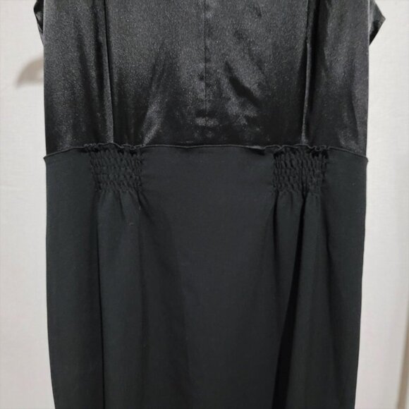 Tahari dress Jayden sleeveless satiny LBD little black dress evening formal new - Picture 8 of 16